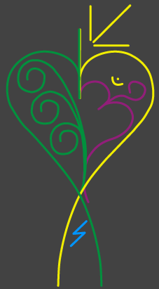 Radiant Om Heart deconstruction with Sowilo rune